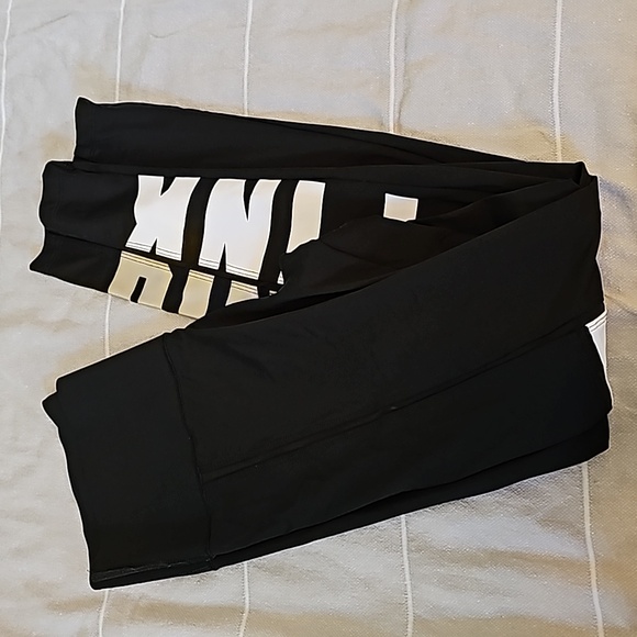 STUNNING VS PINK BONDED HIGH WAISTED LEGGINGS WITH MESH - Picture 10 of 11